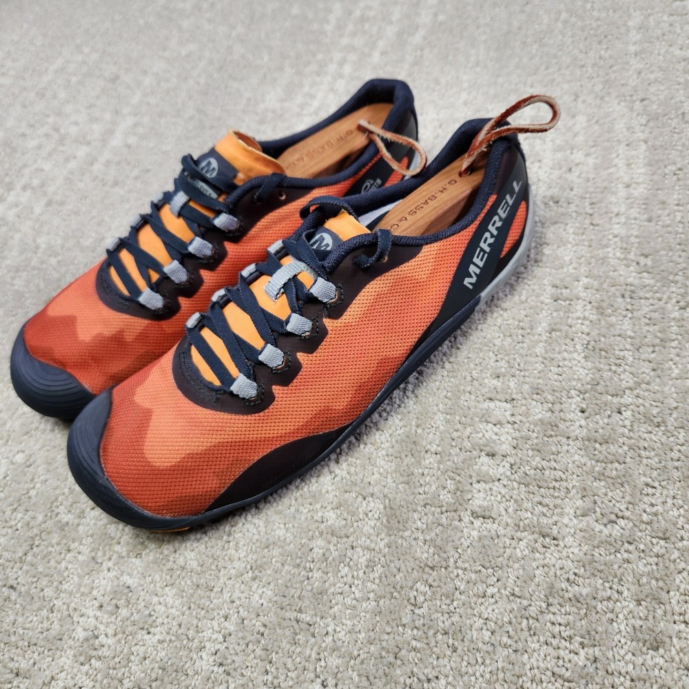 Merrell Vapor Glove 4 Womens 9 Orange Black Barefoot Running Shoes J16624